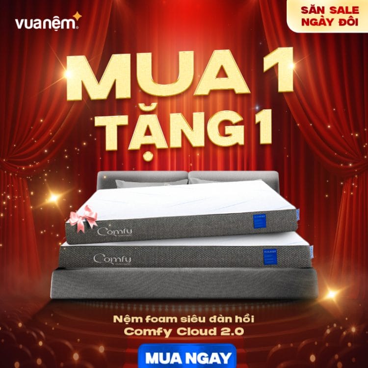 Nệm foam siêu đàn hồi Comfy Cloud 2.0