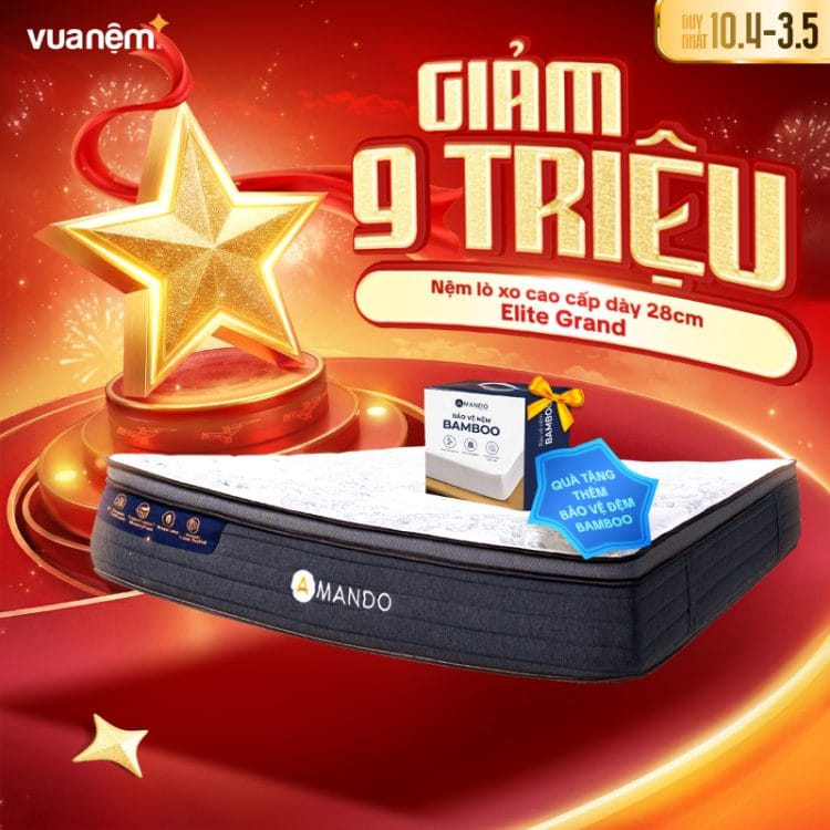 Nệm lò xo cao cấp Amando Elite Grand dày 28cm