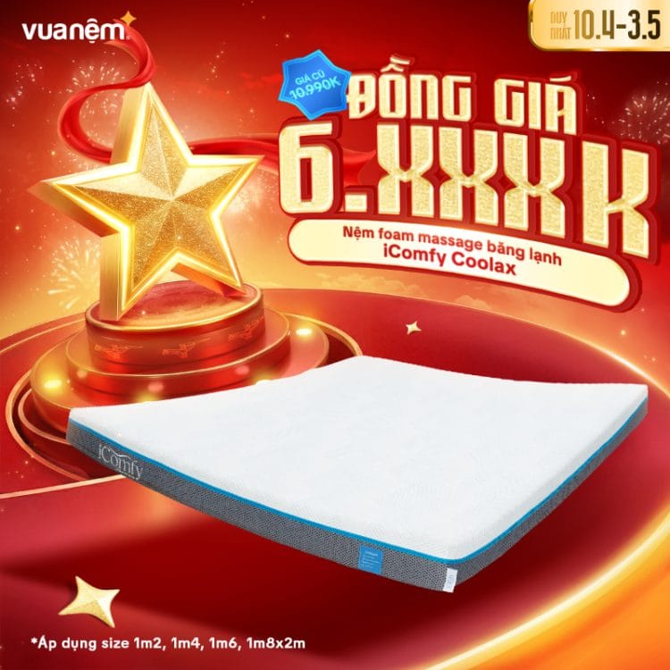 Nệm foam massage băng lạnh iComfy Coolax