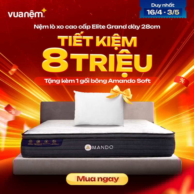 Nệm lò xo cao cấp Amando Elite Grand dày 28cm