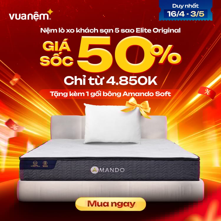 Nệm lò xo khách sạn 5 sao Amando Elite Original