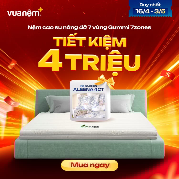 Nệm cao su cao cấp Gummi 7zones