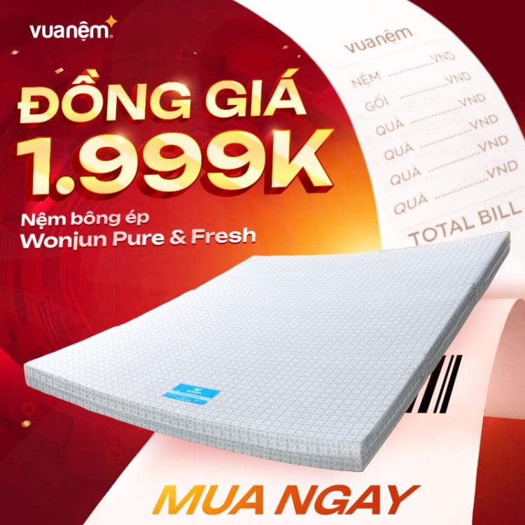 Nệm bông ép Wonjun Pure & Fresh
