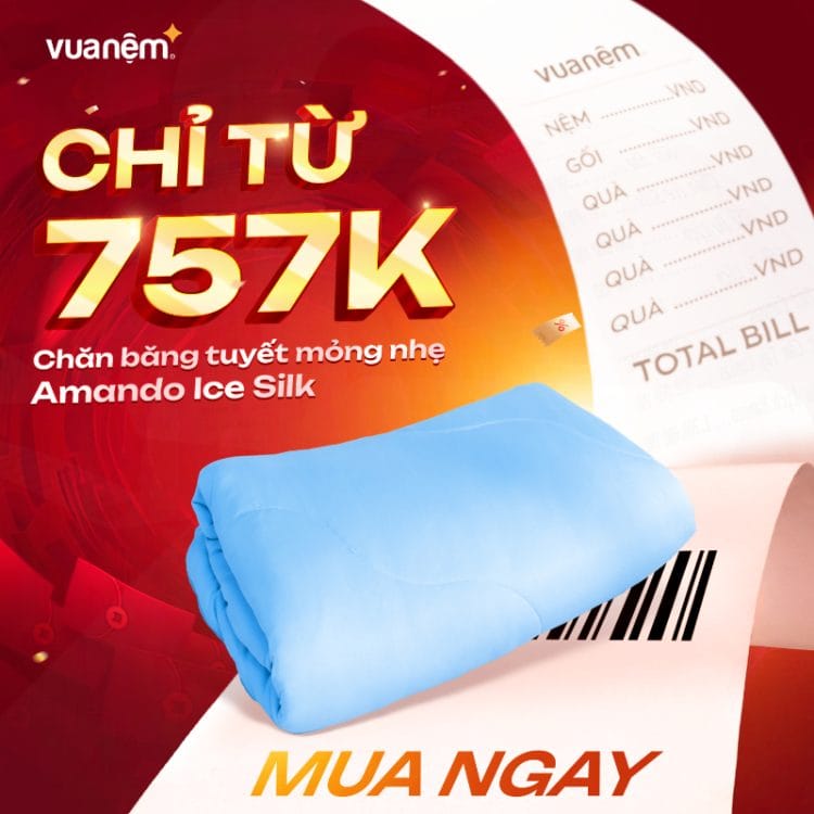 Chăn băng tuyết mỏng nhẹ Amando Ice Silk