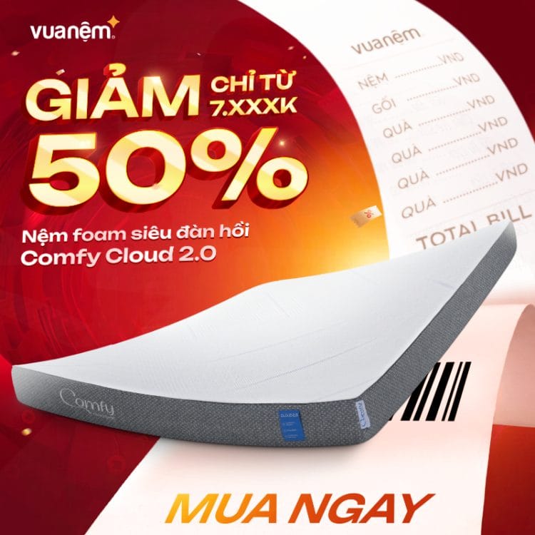 Nệm foam siêu đàn hồi Comfy Cloud 2.0