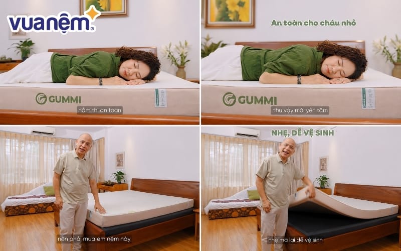 Gummi Hybrid chăm sóc giấc ngủ cho gia đình nhiều thế hệ