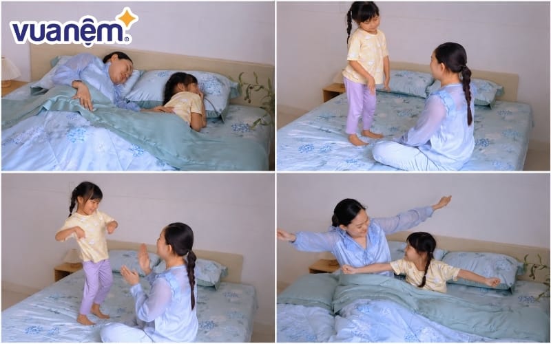 Bề mặt nệm Amando Elite Flip mềm mại thoáng khí an toàn cho bé
