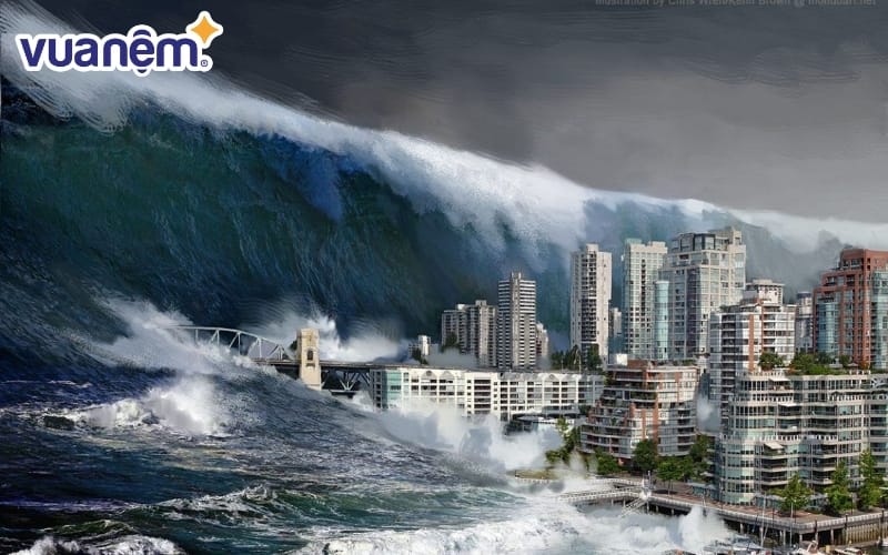 Mơ thấy sóng thần tượng trưng cho nỗi sợ mất kiểm soát trong cuộc sống