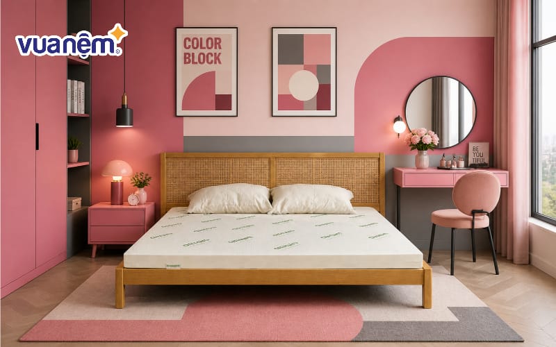 Hồng neon đậm chất Color Block