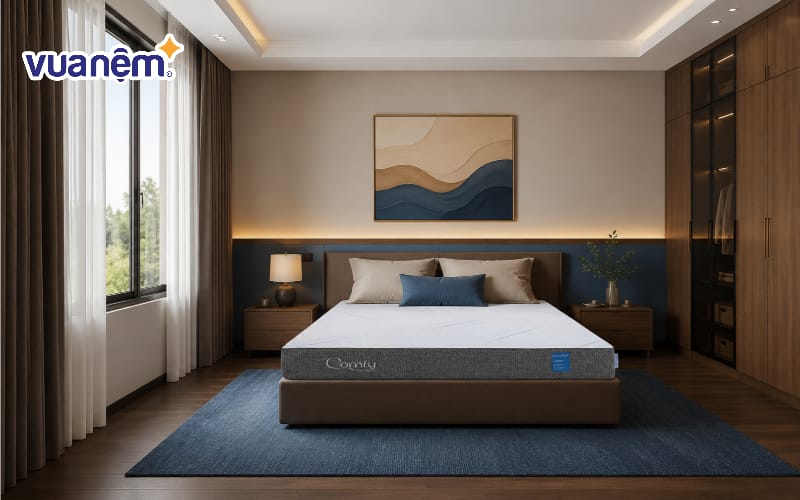 Sự giao thoa nâu và xanh dương