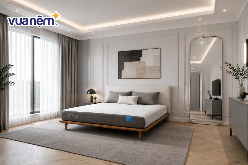 Trang trí bằng gương lớn viền kim loại