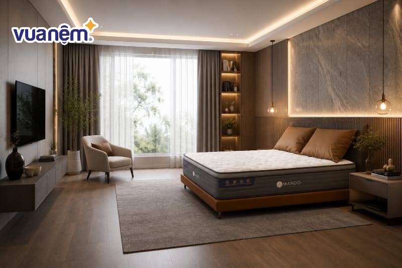 Tạo điểm nhấn bằng mảng tường ốp gỗ hoặc đá