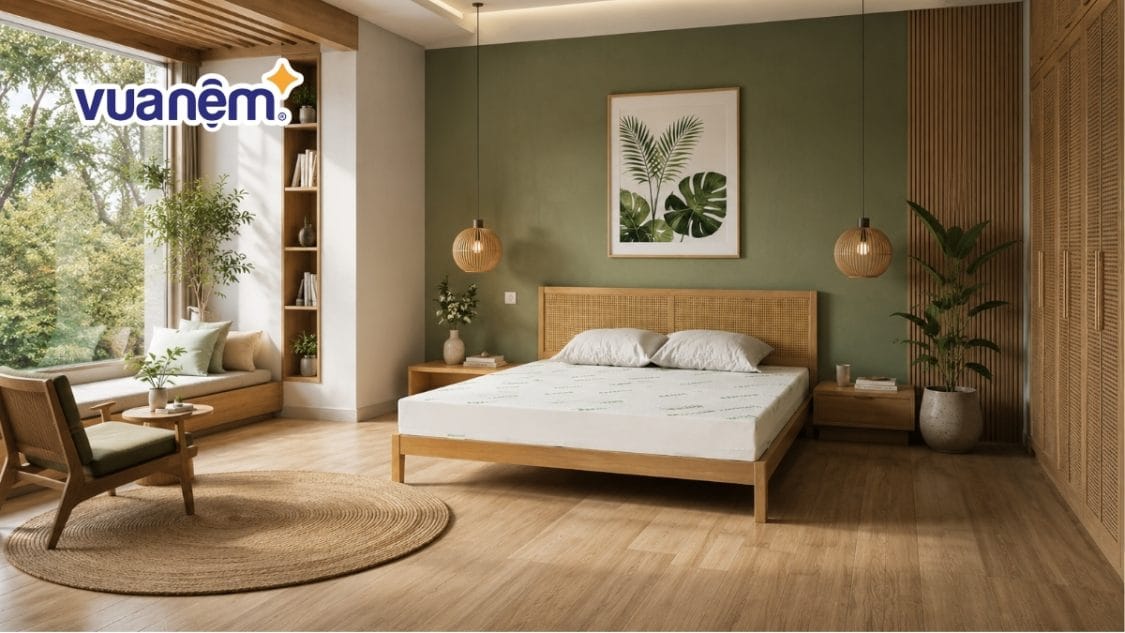 Decor phòng ngủ màu xanh lá: 10+ ý tưởng thiết kế đẹp, chill