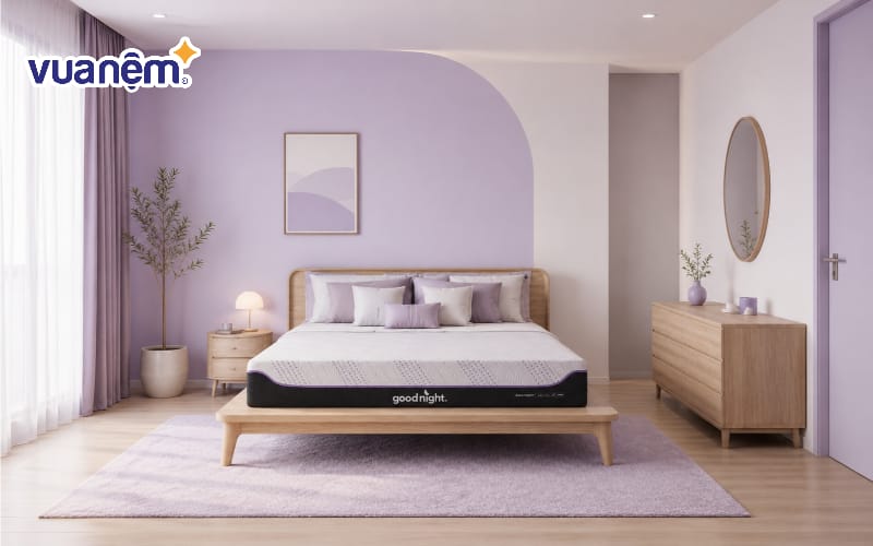 Kết hợp tím pastel với phong cách Minimalist