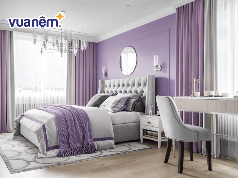 Mẹo trang trí giúp phòng ngủ tím pastel đẹp hơn