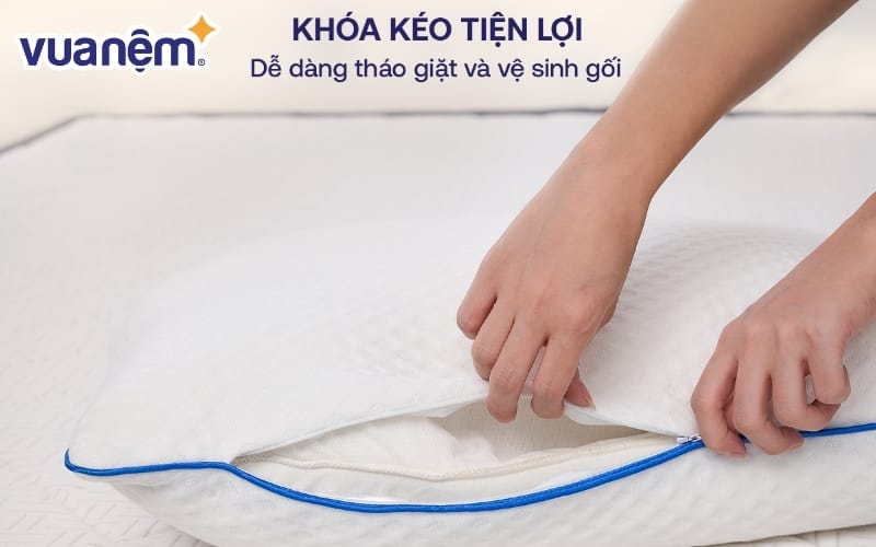 Gối iComfy Fit có khóa kéo ẩn tiện lợi