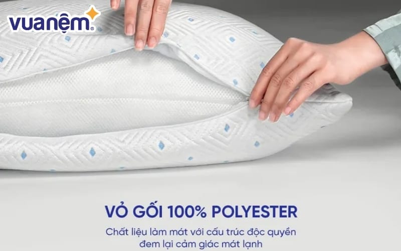 Vỏ gối Amando Coolflex làm mát hạn chế hầm bí khi ngủ