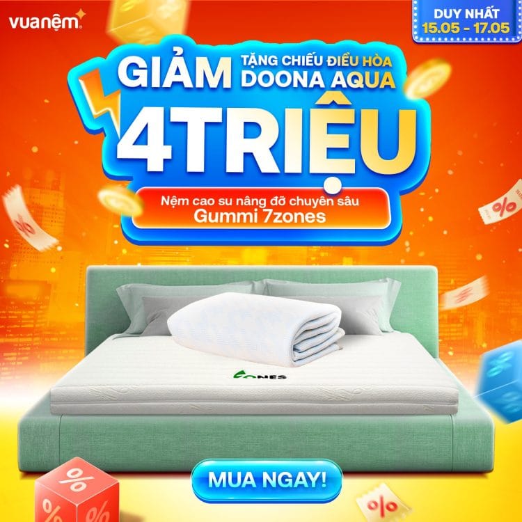 Nệm cao su nâng đỡ chuyên sâu Gummi 7zones