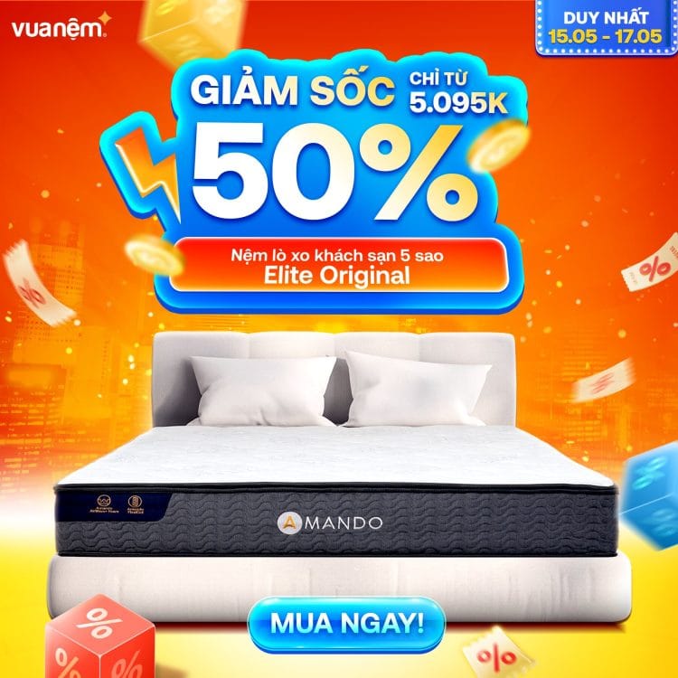 Nệm lò xo khách sạn 5 sao Amando Elite Original