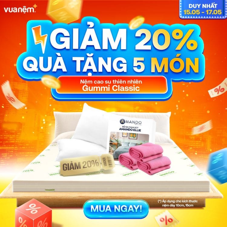 Nệm cao su thiên nhiên Gummi Classic