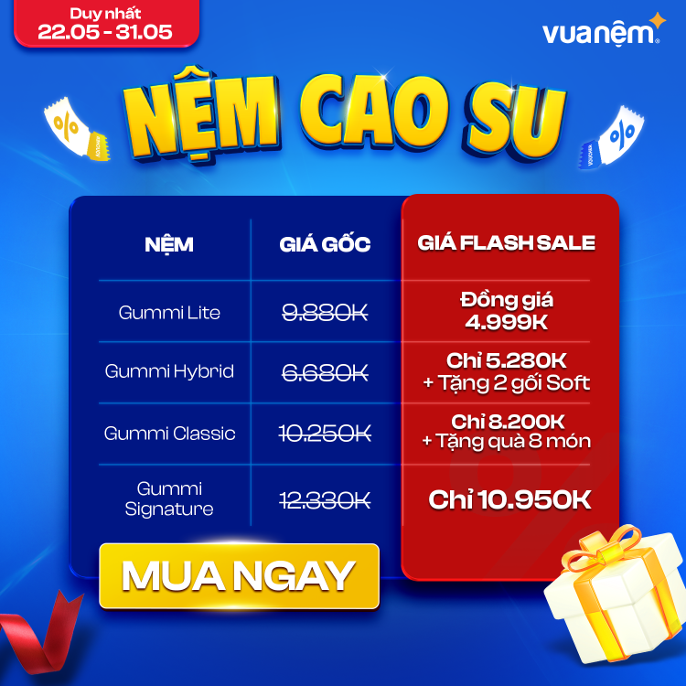 Ưu đãi cho nệm cao su