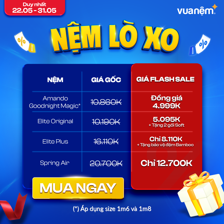 Ưu đãi cho nệm lò xo