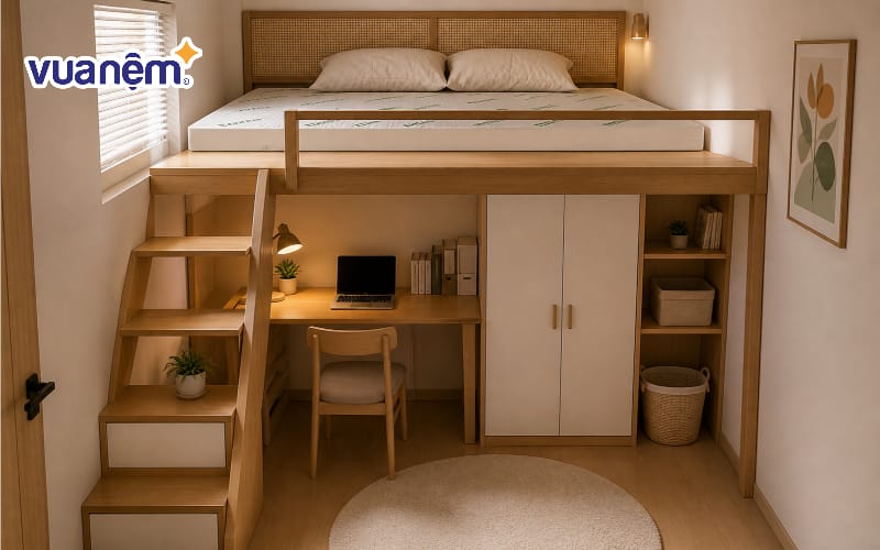 Thiết kế giường gác lửng