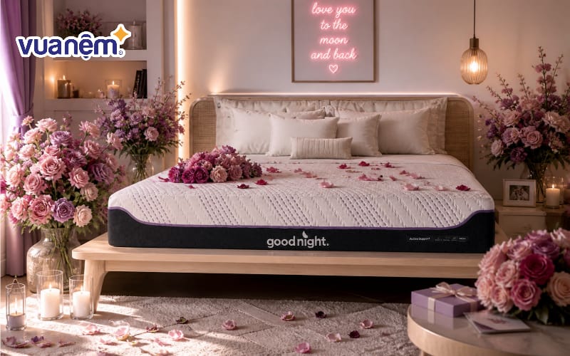 Bố trí hoa tươi rực rỡ