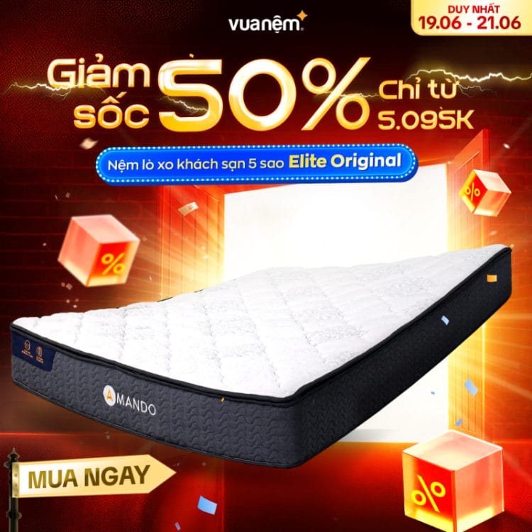 Nệm lò xo khách sạn 5 sao Amando Elite Original