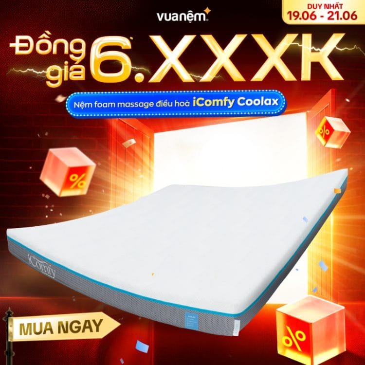 Nệm foam massage điều hoà iComfy Coolax