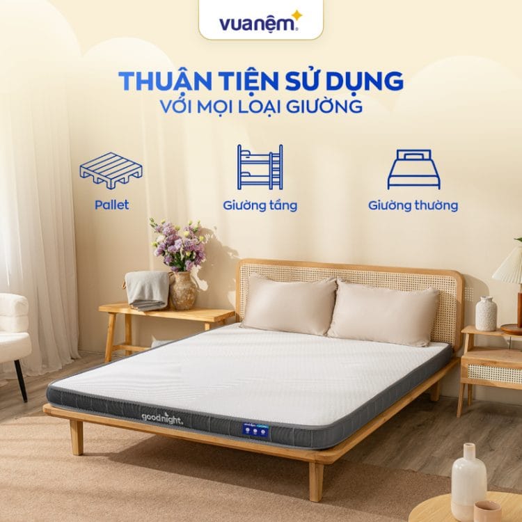 Nệm cao su đa tầng Goodnight Latex Hybrid