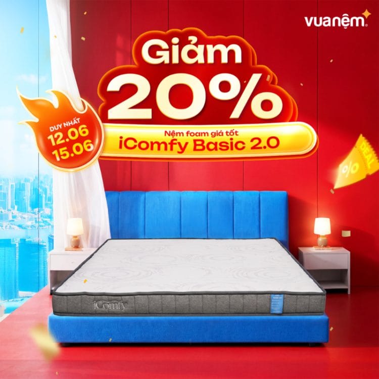 Nệm foam giá tốt iComfy Basic 2.0