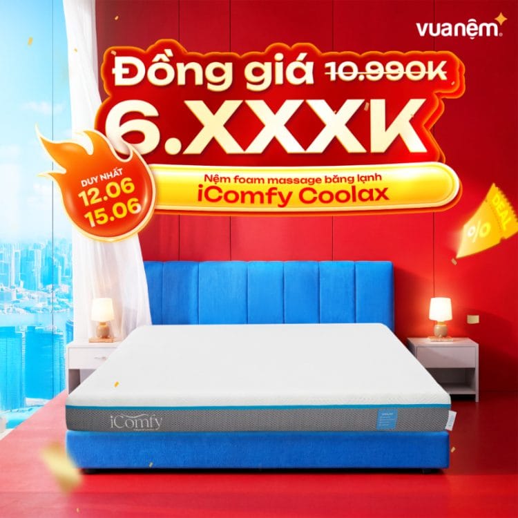 Nệm foam massage băng lạnh iComfy Coolax