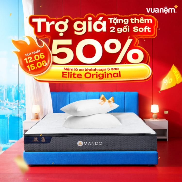 Nệm lò xo khách sạn 5 sao Amando Elite Original