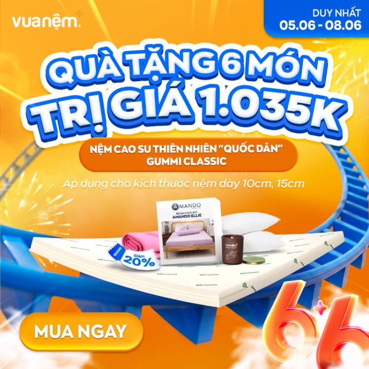 Nệm cao su thiên nhiên Gummi Classic
