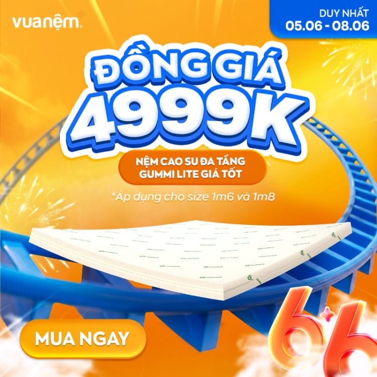 Nệm cao su đa tầng Gummi Lite