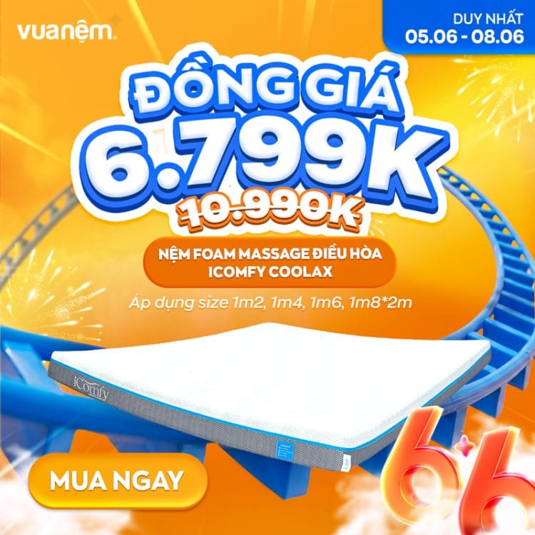 Nệm foam massage điều hòa iComfy Coolax