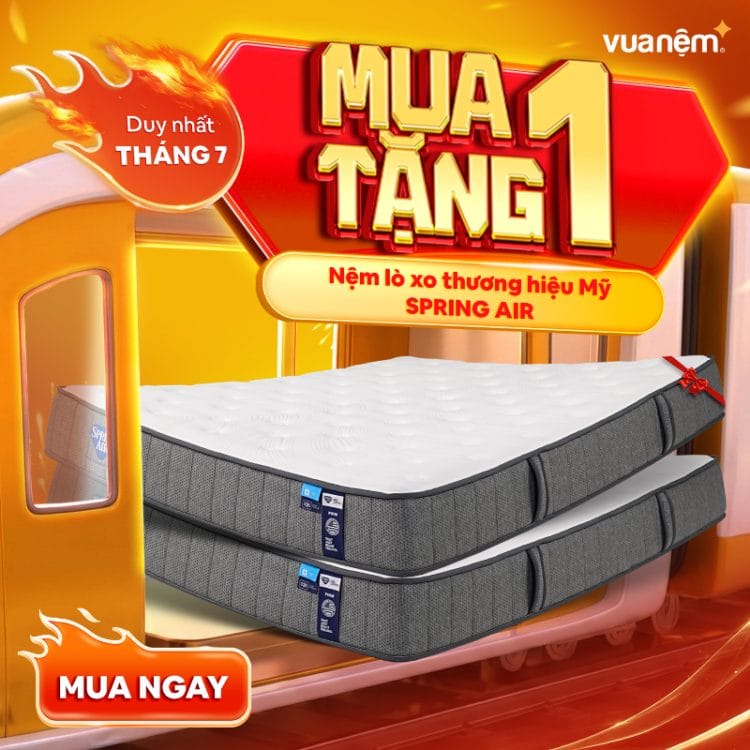 Nệm lò xo thương hiệu Mỹ Spring Air