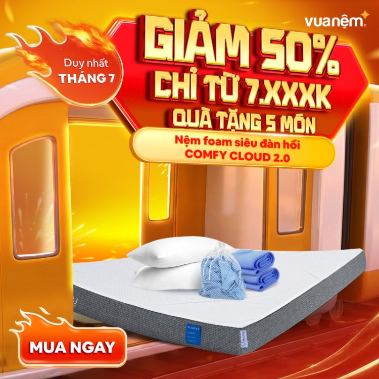 Nệm foam siêu đàn hồi Comfy Cloud 2.0