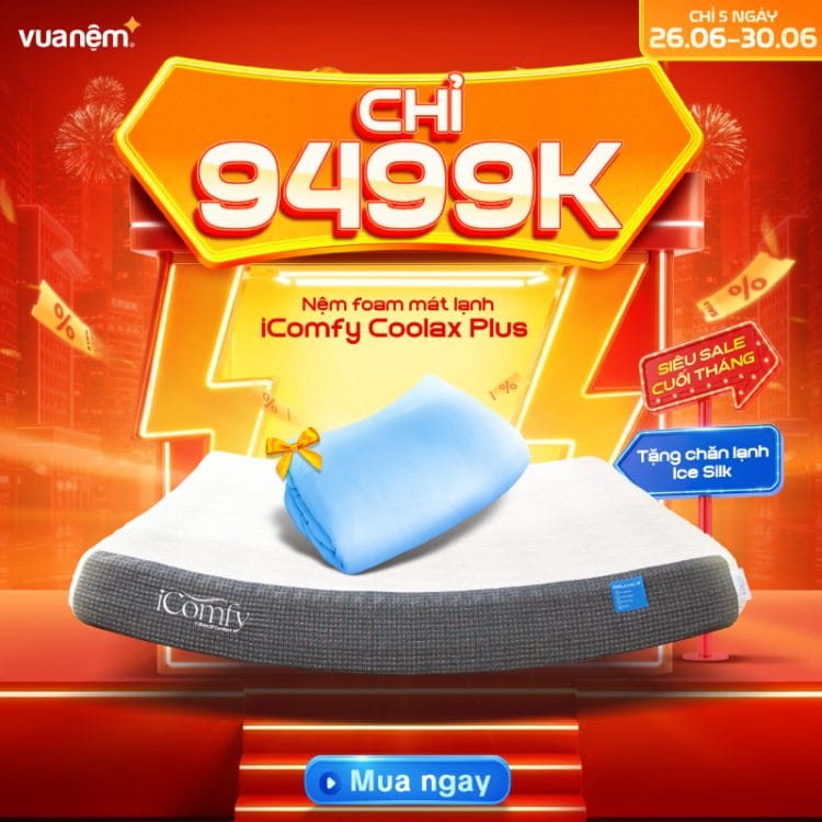 Nệm foam mát lạnh iComfy Coolax Plus