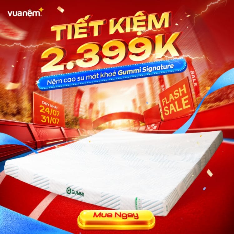 Nệm cao su mát khoẻ Gummi Signature