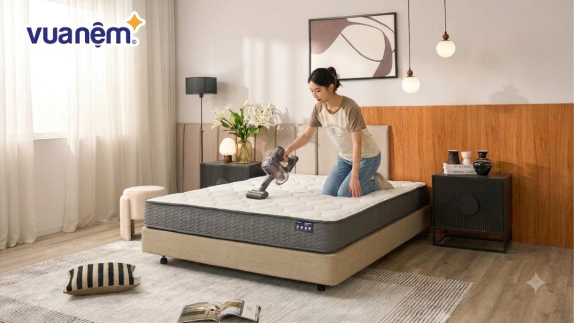 Hướng dẫn cách giặt nệm lò xo tại nhà cực đơn giản