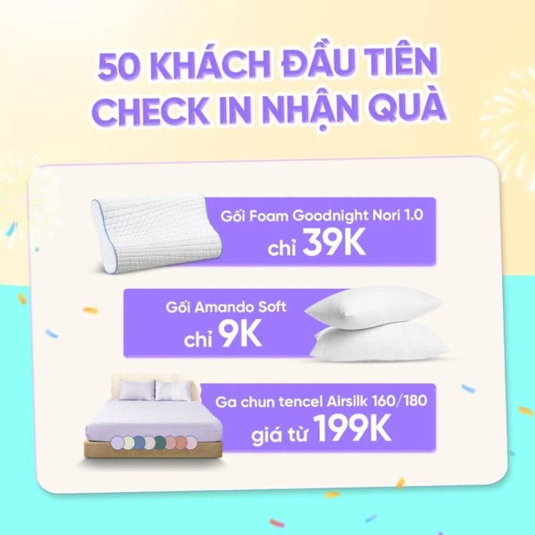 Flash deal cho 50 khách hàng check-in sớm nhất