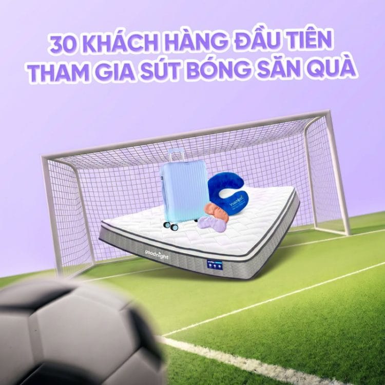 Minigame đá bóng cho 30 khách hàng đầu tiên