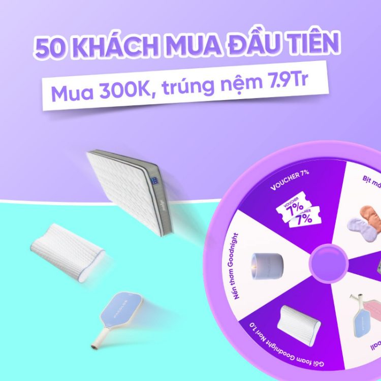 Vòng Quay May Mắn cho 50 khách hàng đầu tiên có hóa đơn từ 300k