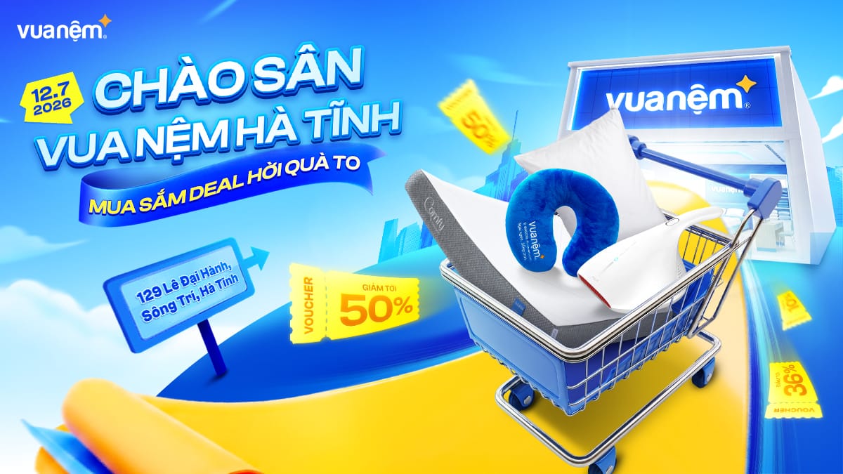 Vua Nệm Khai Trương Cửa Hàng tại 129 Lê Đại Hành, Sông Trí, Hà Tĩnh