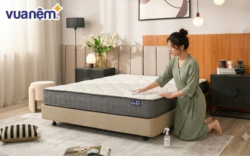 Xử lý vết bẩn trên bề mặt nệm