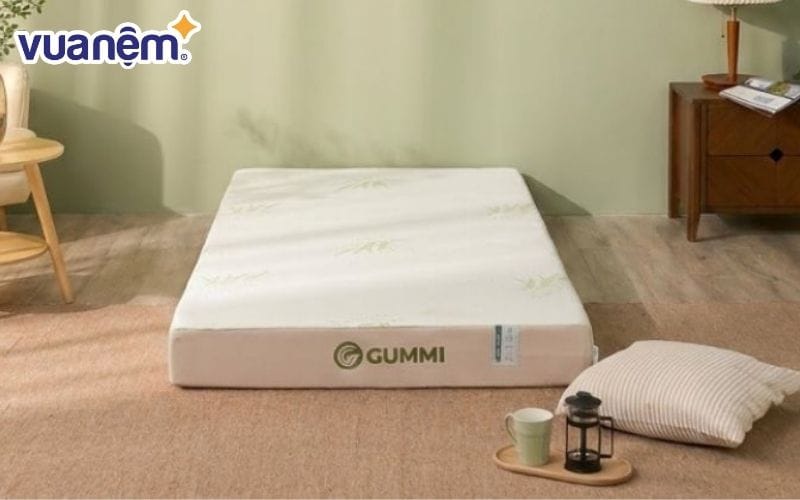 Nệm đơn 1 người nằm chất liệu cao su thiên nhiên