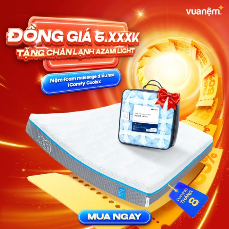Nệm foam massage điều hoà iComfy Coolax