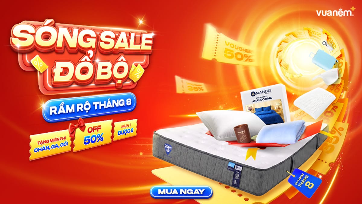 Ưu Đãi Tháng 8: Sóng Sale Đổ Bộ - Rầm Rộ Tháng 8